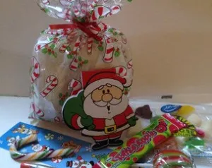 Candy Cane Cello Lolly Bag