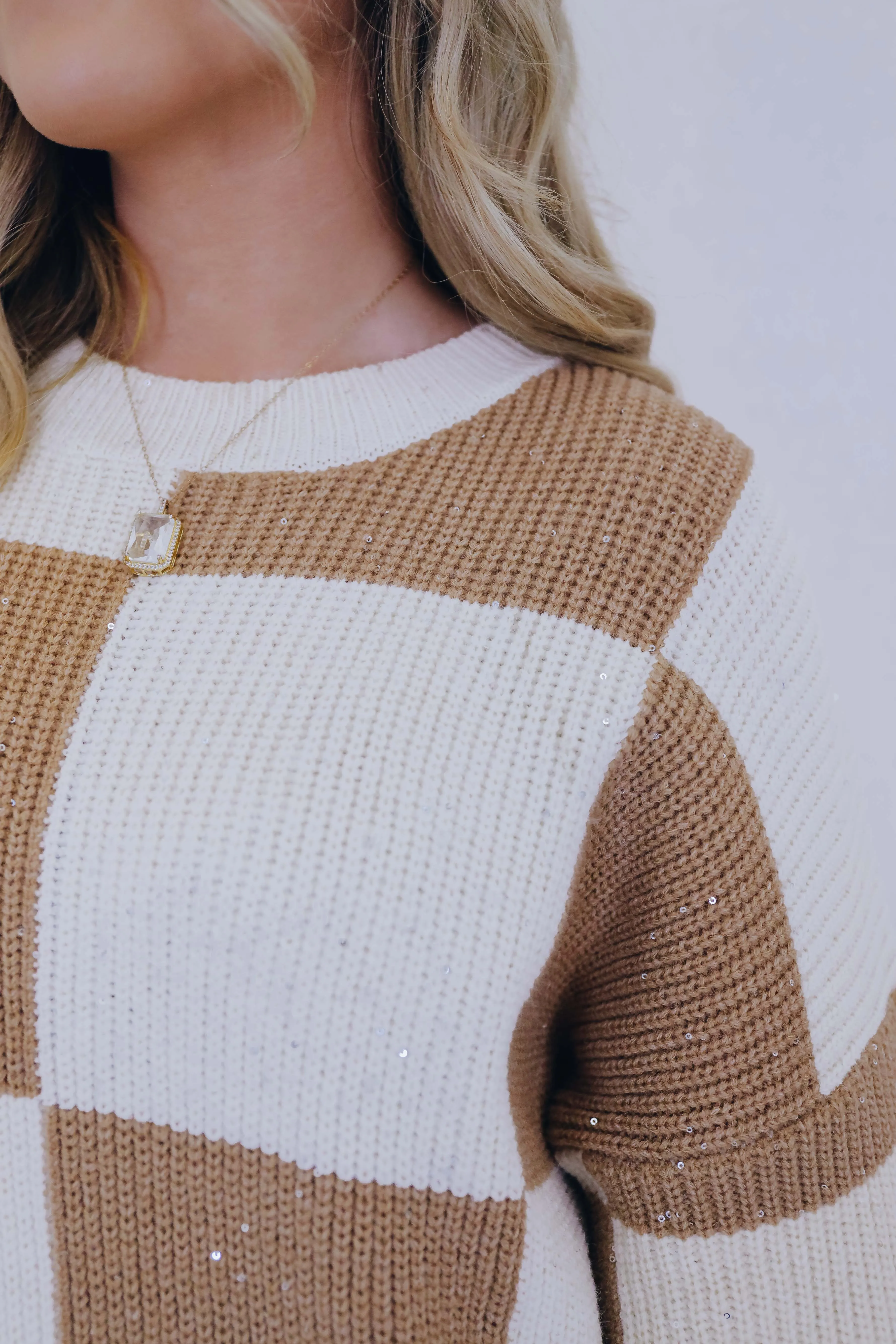 Chayse Checker Sparkling Sweater