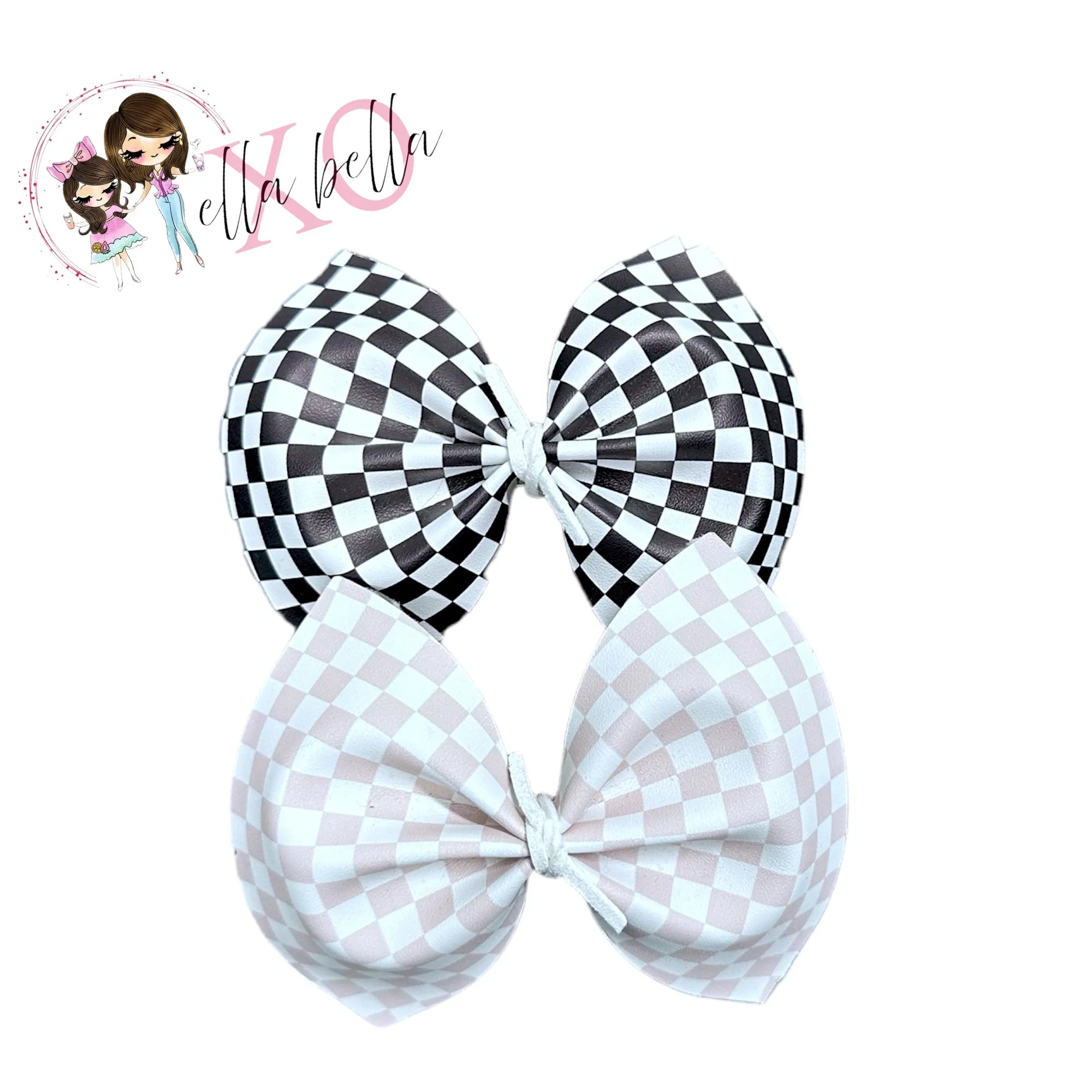 Checkered Hair Bow
