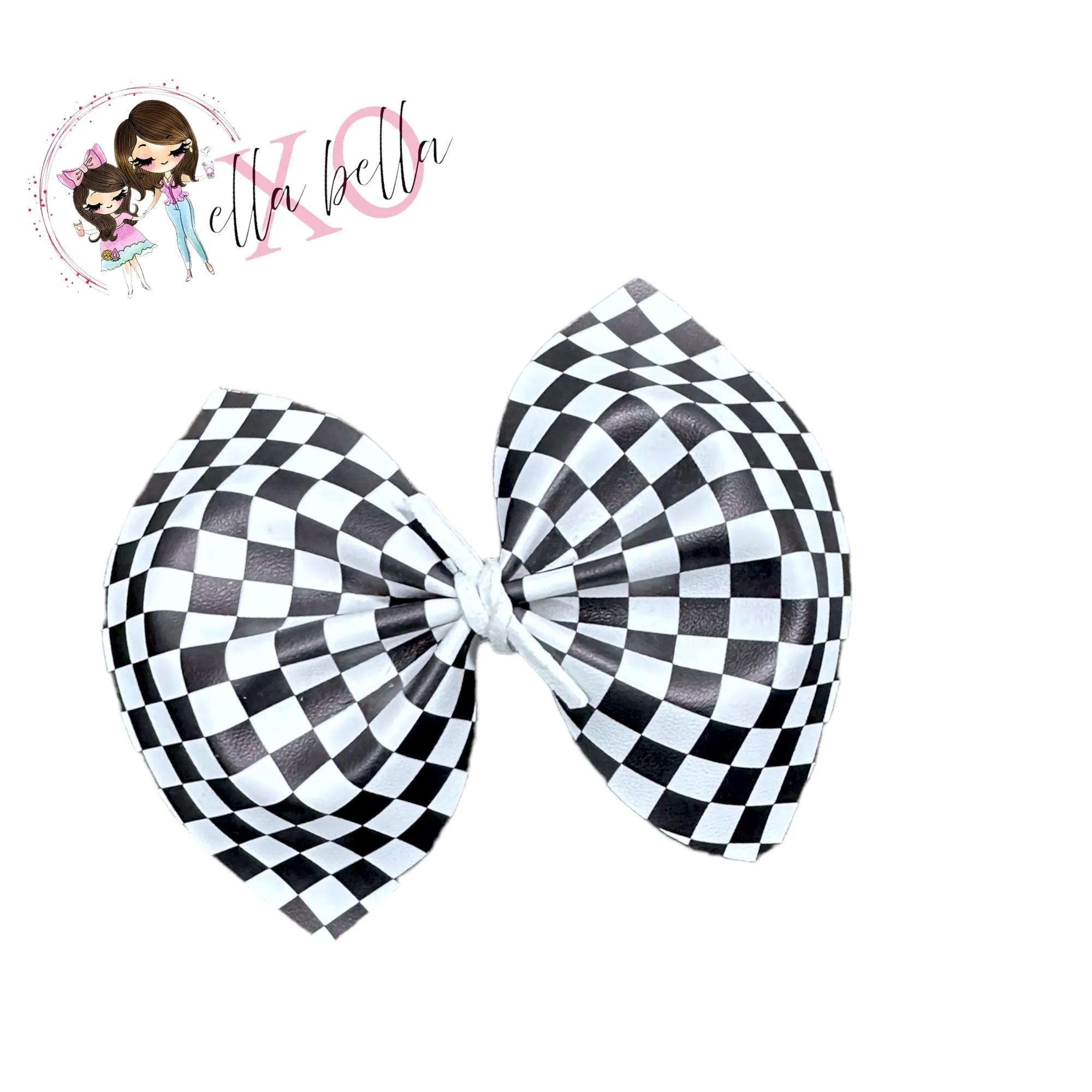 Checkered Hair Bow