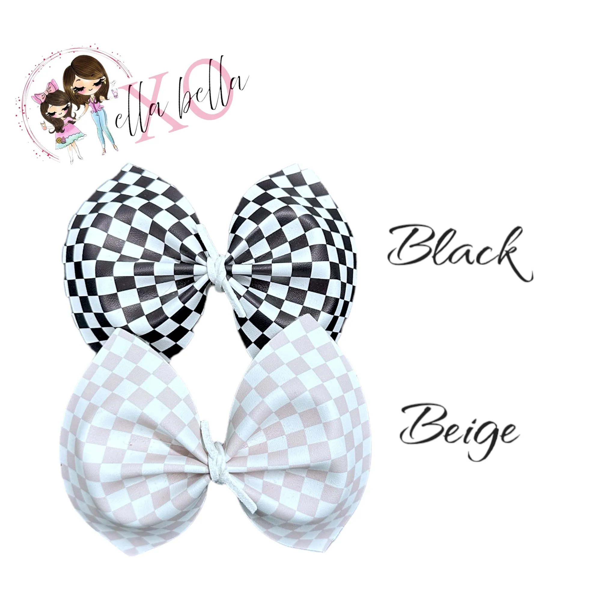 Checkered Hair Bow