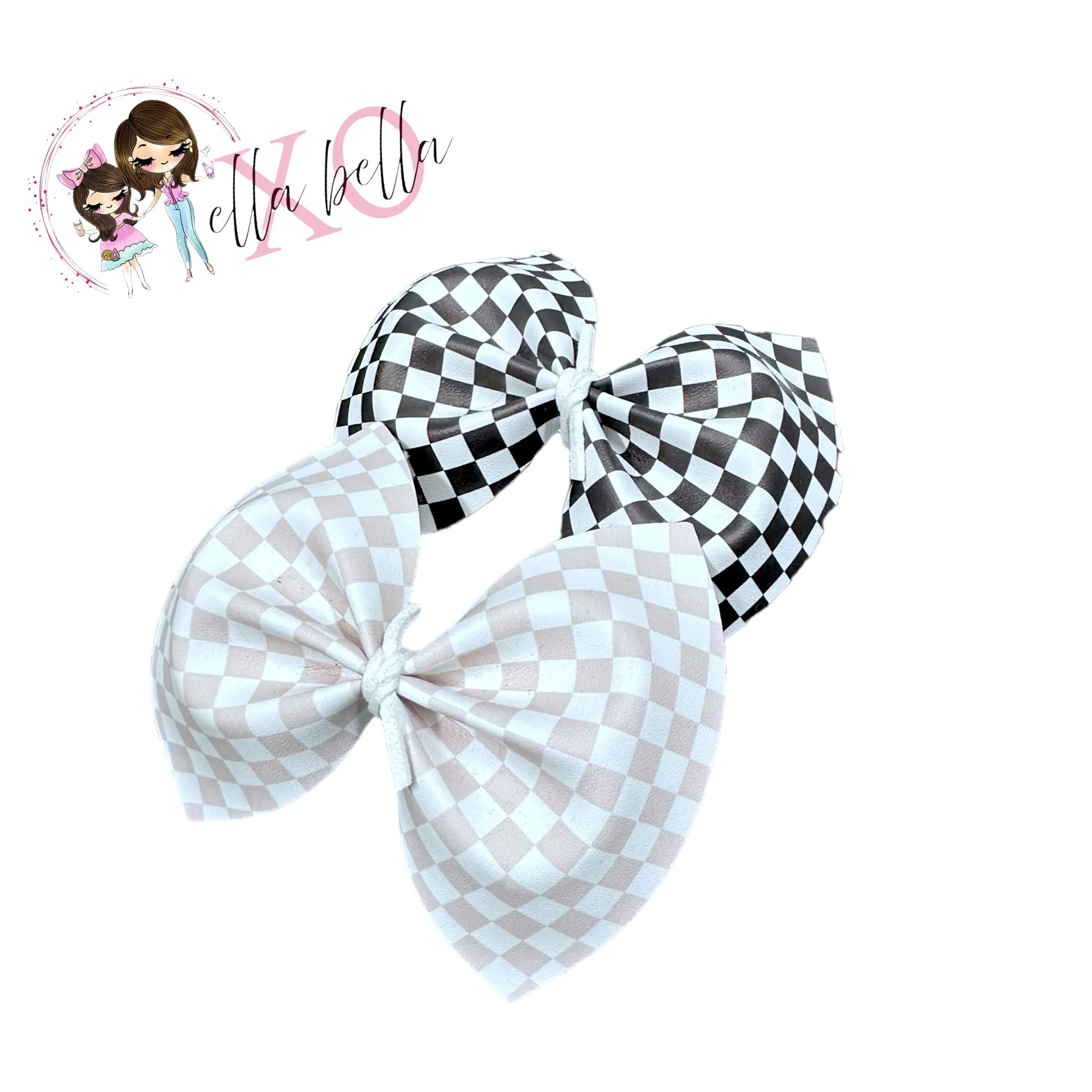 Checkered Hair Bow