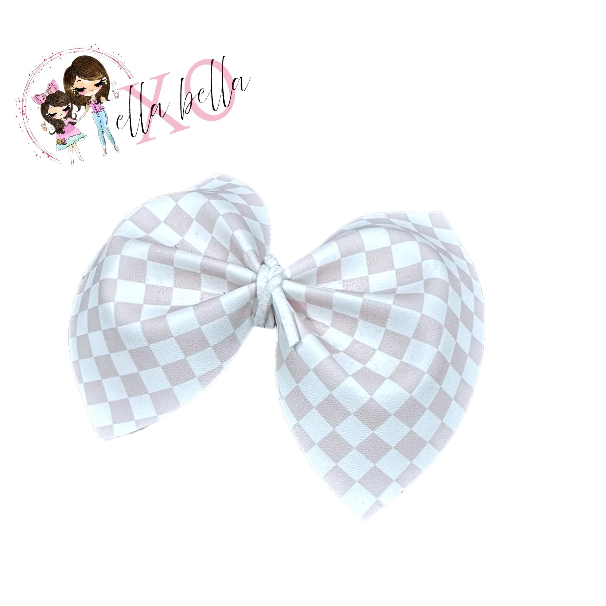 Checkered Hair Bow