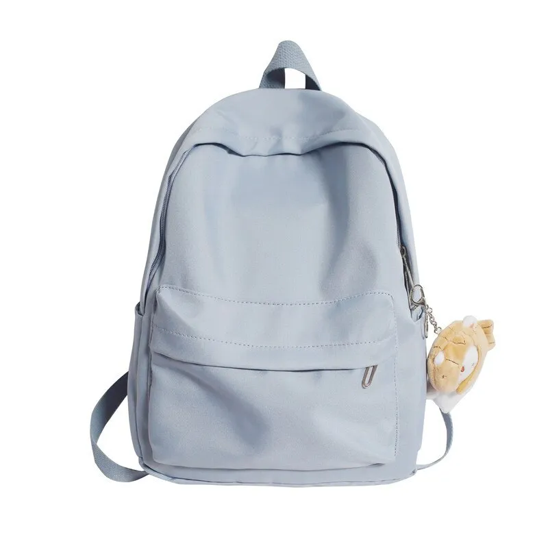 Christmas Gift New Fashion Female Bookbag Women Simplicity Solid Color Backpack for Teenagers Girl College Men Black School Bag Student Mochila