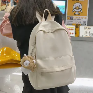 Christmas Gift New Fashion Female Bookbag Women Simplicity Solid Color Backpack for Teenagers Girl College Men Black School Bag Student Mochila