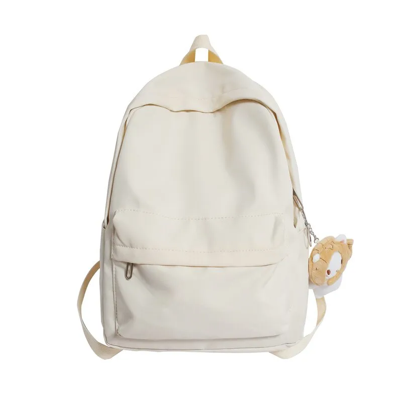 Christmas Gift New Fashion Female Bookbag Women Simplicity Solid Color Backpack for Teenagers Girl College Men Black School Bag Student Mochila