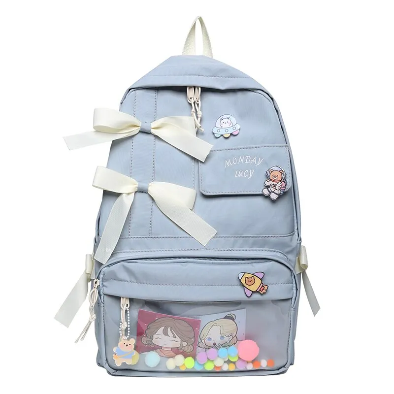 Christmas Gift Women Cute Backpack High Capacity Female Harajuku School Bag College Lady Kawaii Cartoons Backpack Fashion Book Girl Bag Student