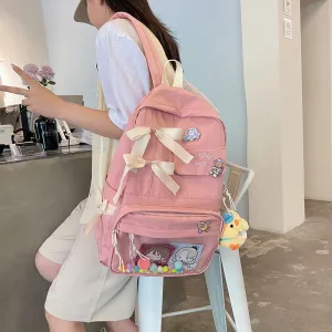 Christmas Gift Women Cute Backpack High Capacity Female Harajuku School Bag College Lady Kawaii Cartoons Backpack Fashion Book Girl Bag Student