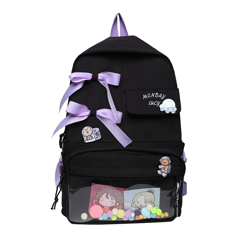 Christmas Gift Women Cute Backpack High Capacity Female Harajuku School Bag College Lady Kawaii Cartoons Backpack Fashion Book Girl Bag Student