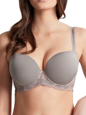 Clara Moulded Sweetheart Bra - Opal Grey