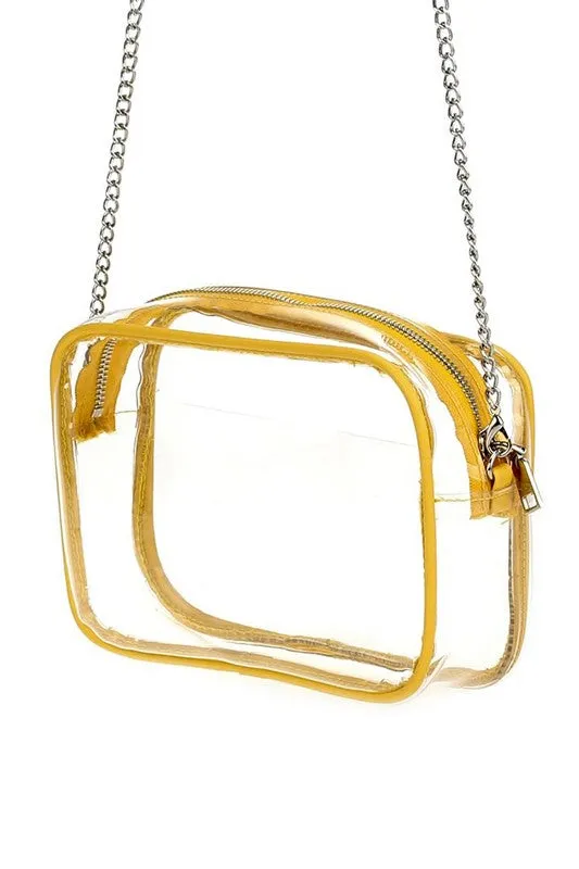 Clear Stadium Messenger Bag - Yellow