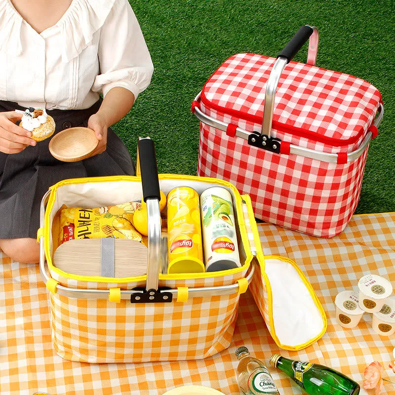 Cooler Bag For Outing Travel Thickened Aluminum Film Picnic Basket