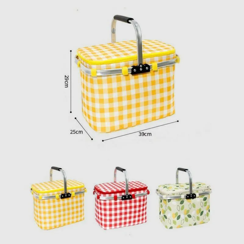 Cooler Bag For Outing Travel Thickened Aluminum Film Picnic Basket