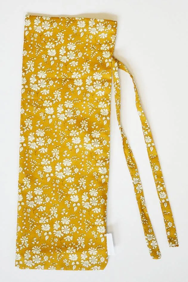 Cutlery Bag made with Liberty Fabric CAPEL MUSTARD