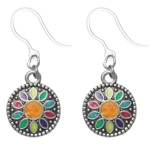 Dainty Flower Drop Dangles Hypoallergenic Earrings for Sensitive Ears Made with Plastic Posts
