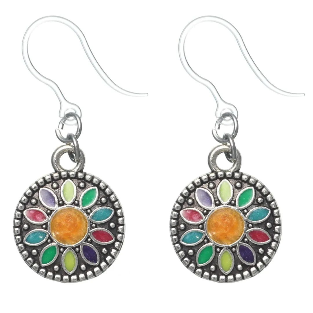 Dainty Flower Drop Dangles Hypoallergenic Earrings for Sensitive Ears Made with Plastic Posts