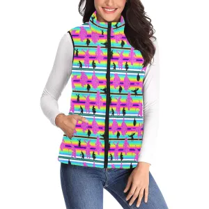 Dancers Sunset Contest Women's Padded Vest Jacket