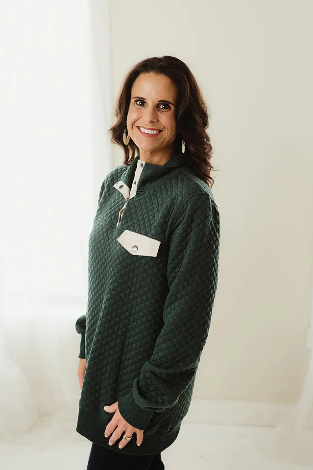 Diamond Padded Pullover