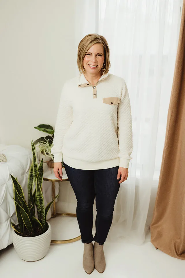 Diamond Padded Pullover