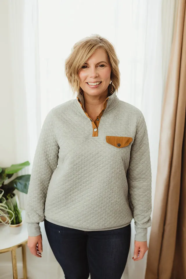 Diamond Padded Pullover