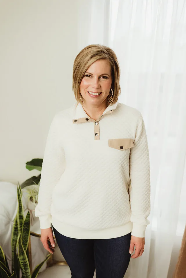 Diamond Padded Pullover