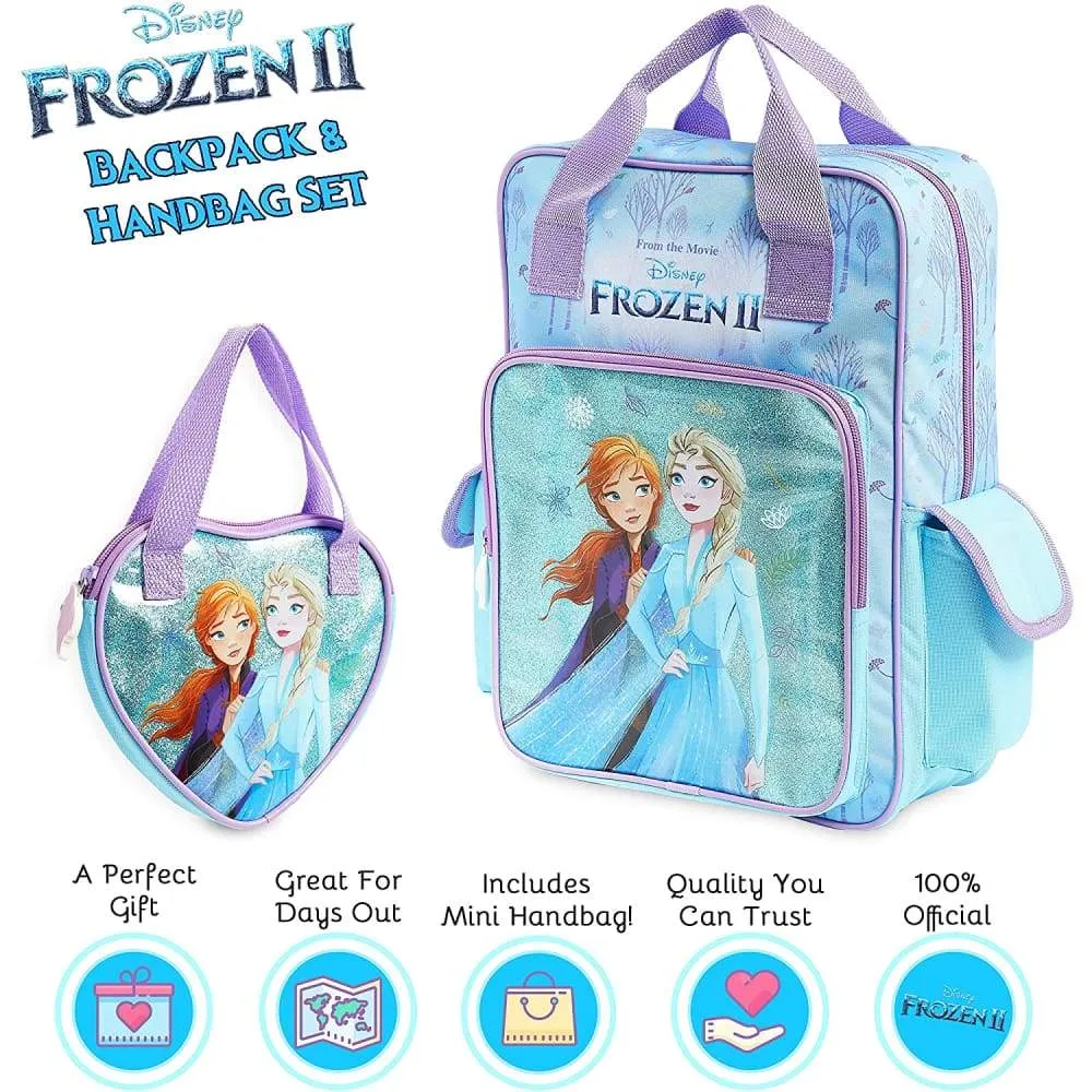 Disney Backpack,Frozen 2 School Bag Handbag Anna and Elsa,Large Kids Bag,Travel