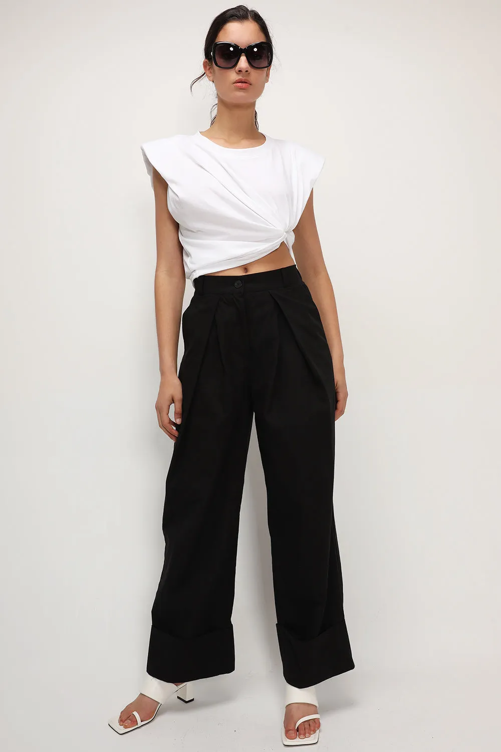 Elena Padded Shoulder T-shirt