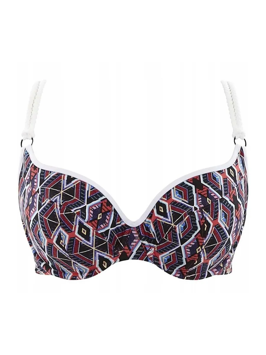 Elle Balconnette Bikini Top - Tribal Print