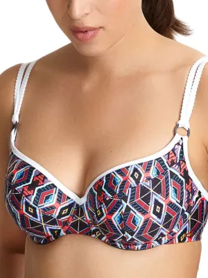 Elle Balconnette Bikini Top - Tribal Print