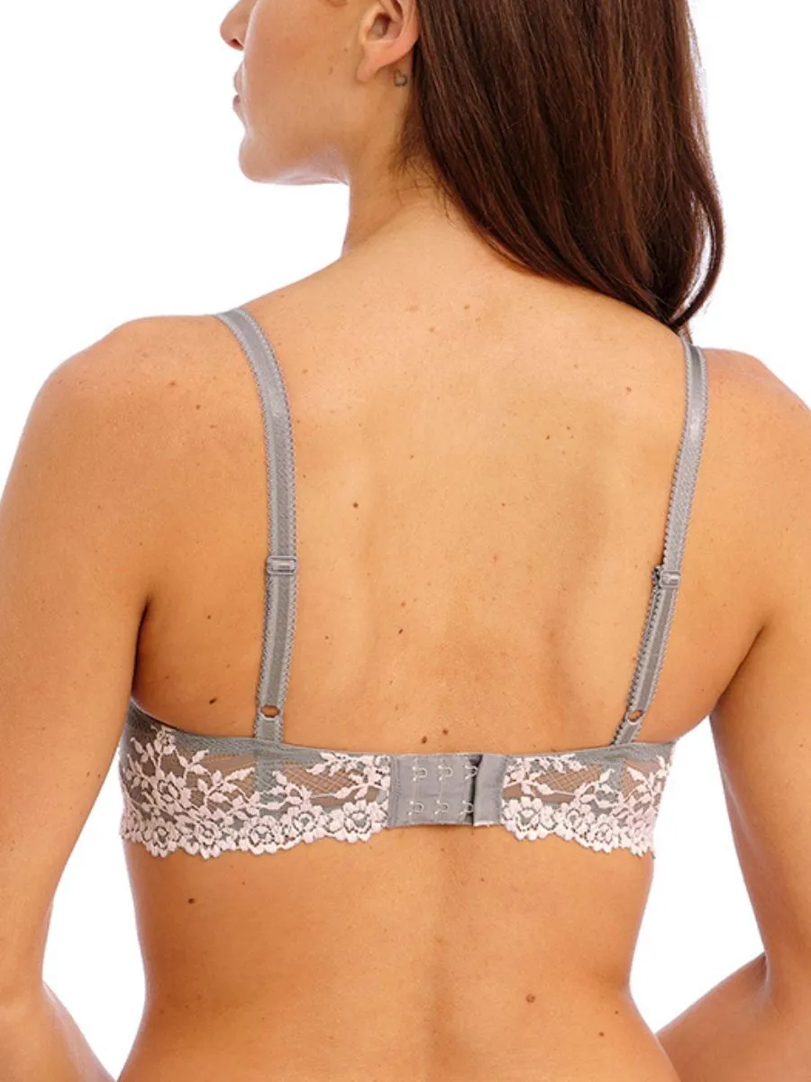Embrace Lace Underwire Bra - Smoke/Crystal Pink