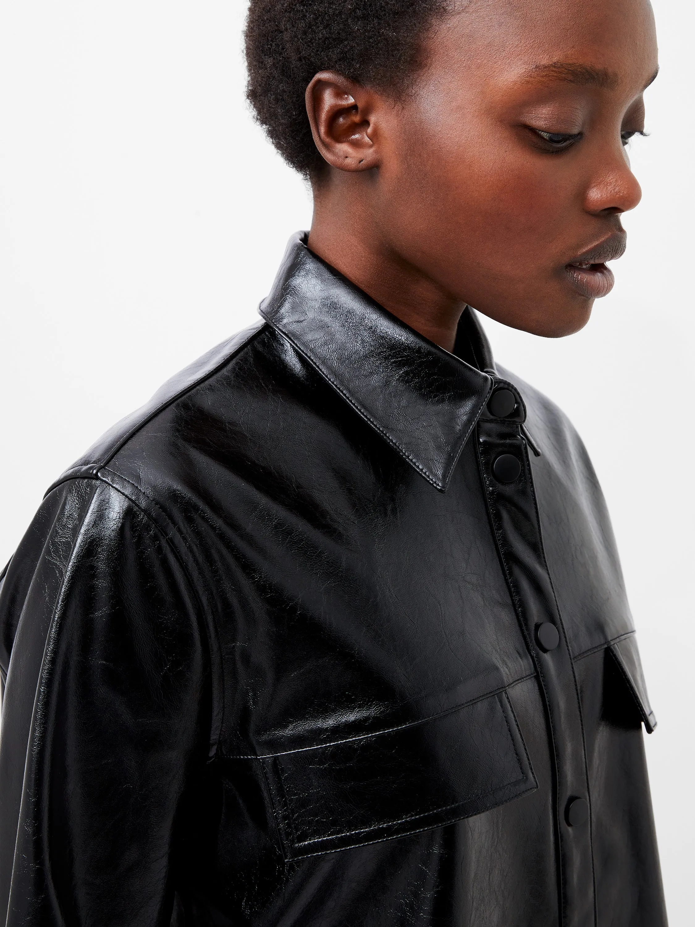 Emmet Vegan Leather Overshirt