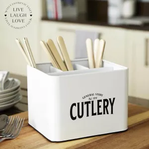 Enamel Cutlery Storage Box