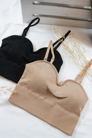 Everyday Boost Ribbed Padded Bra -2 Colors