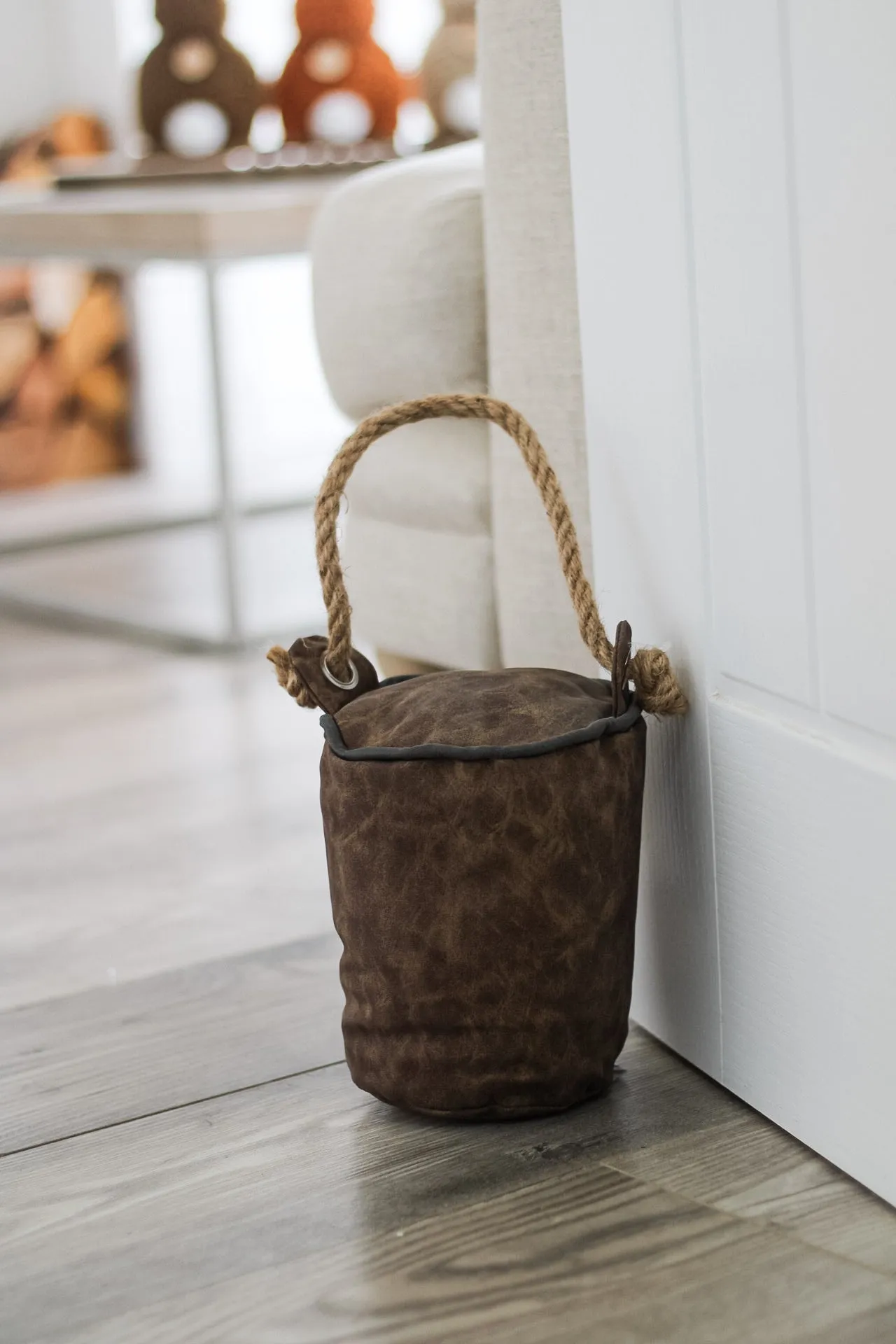 Faux Leather Doorstop
