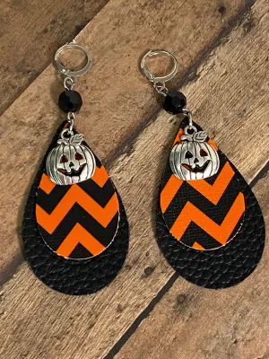 FAUX Leather Halloween Earrings