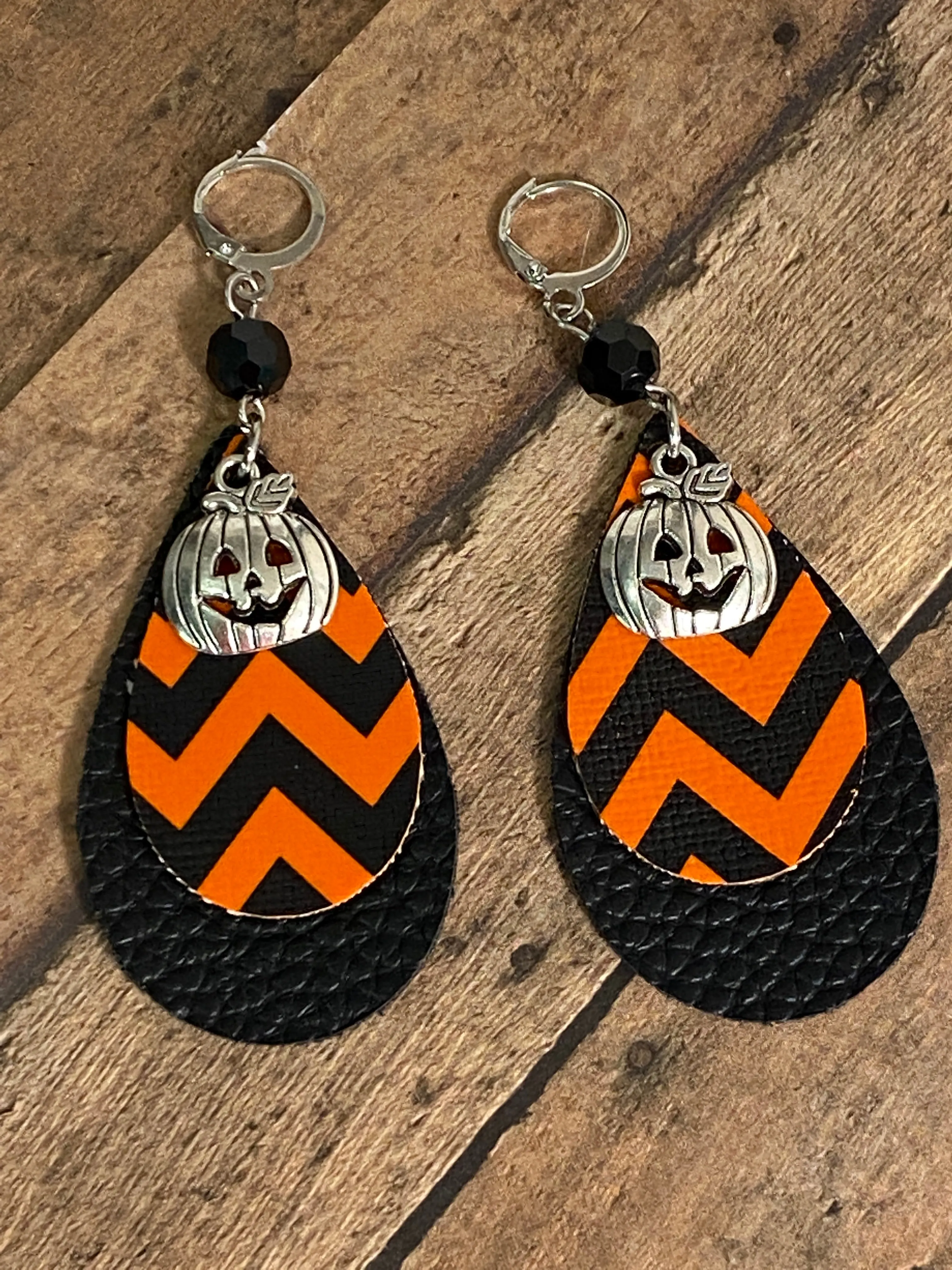 FAUX Leather Halloween Earrings