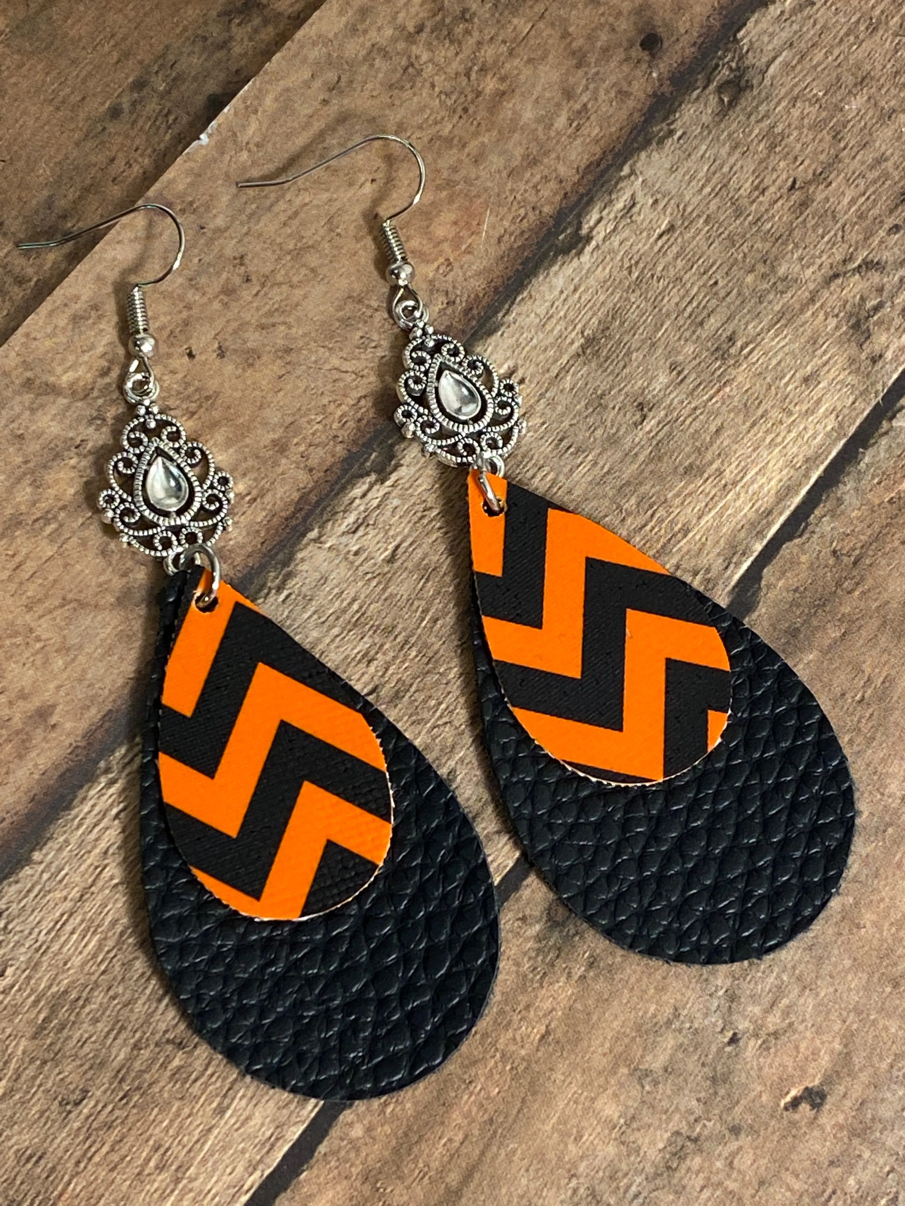 FAUX Leather Halloween Earrings