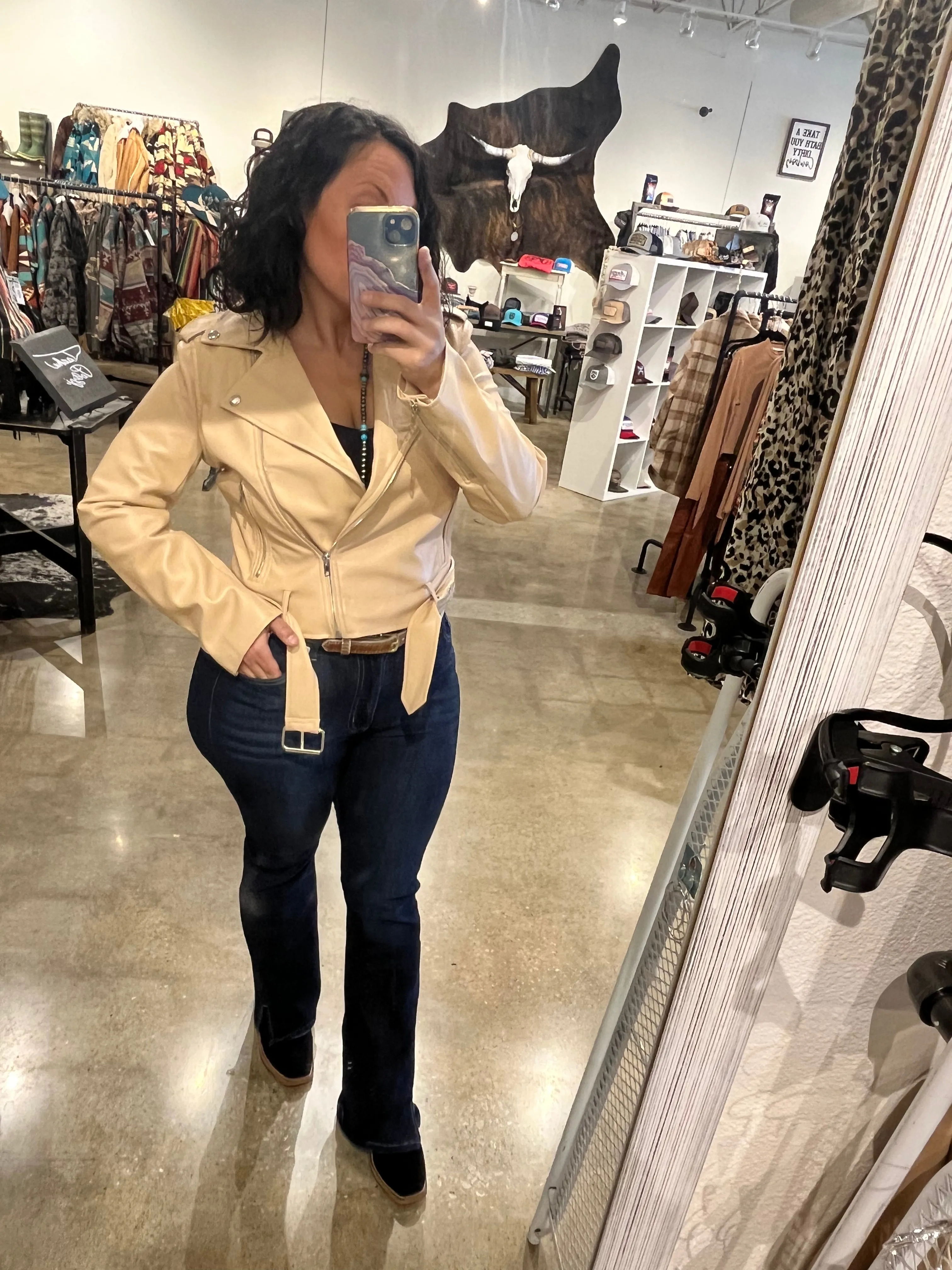 FAUX LEATHER JACKET