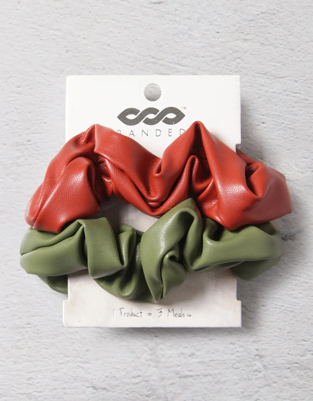 Faux Leather Scrunchies