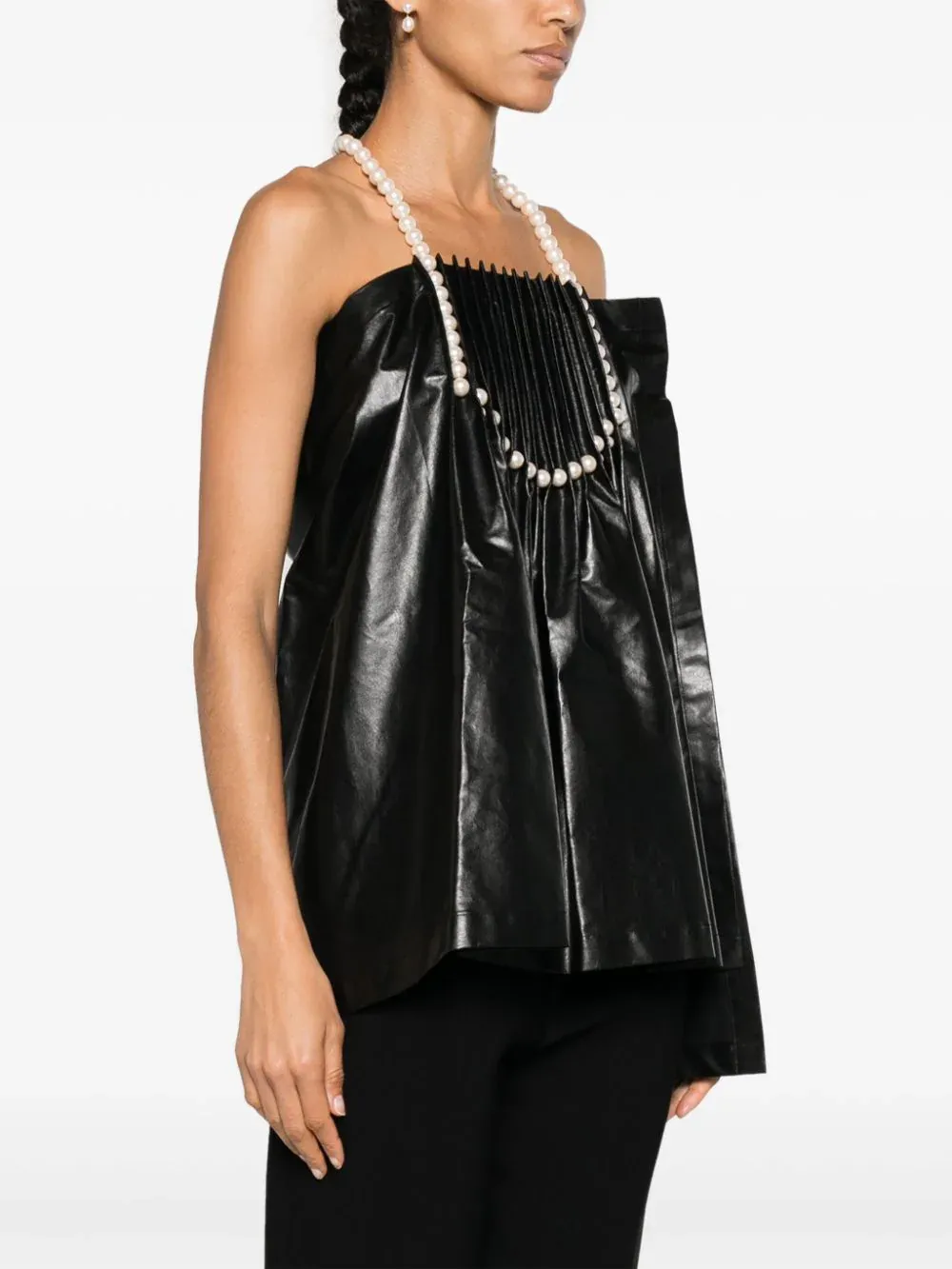 Faux Leather Top