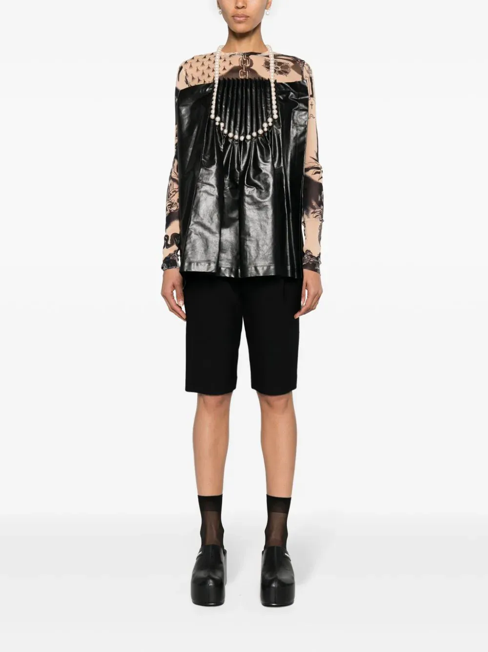 Faux Leather Top