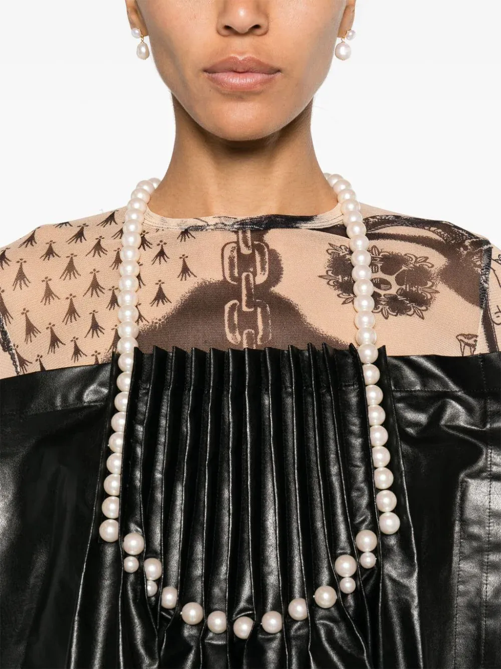 Faux Leather Top