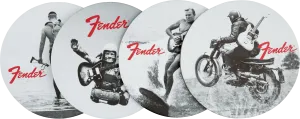 Fender™ Vintage Ads 4-Pk Coaster Set