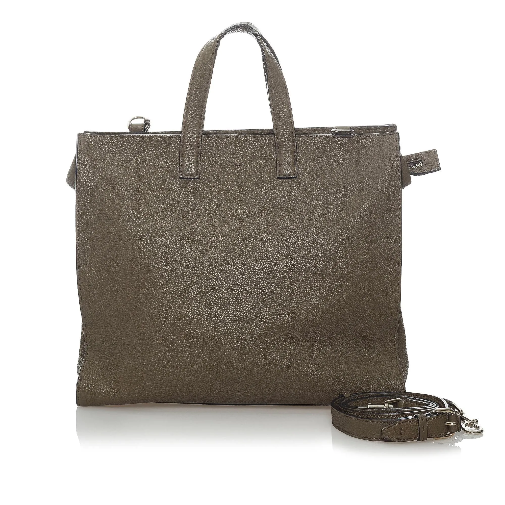 Fendi Selleria Leather Satchel (SHG-33374)