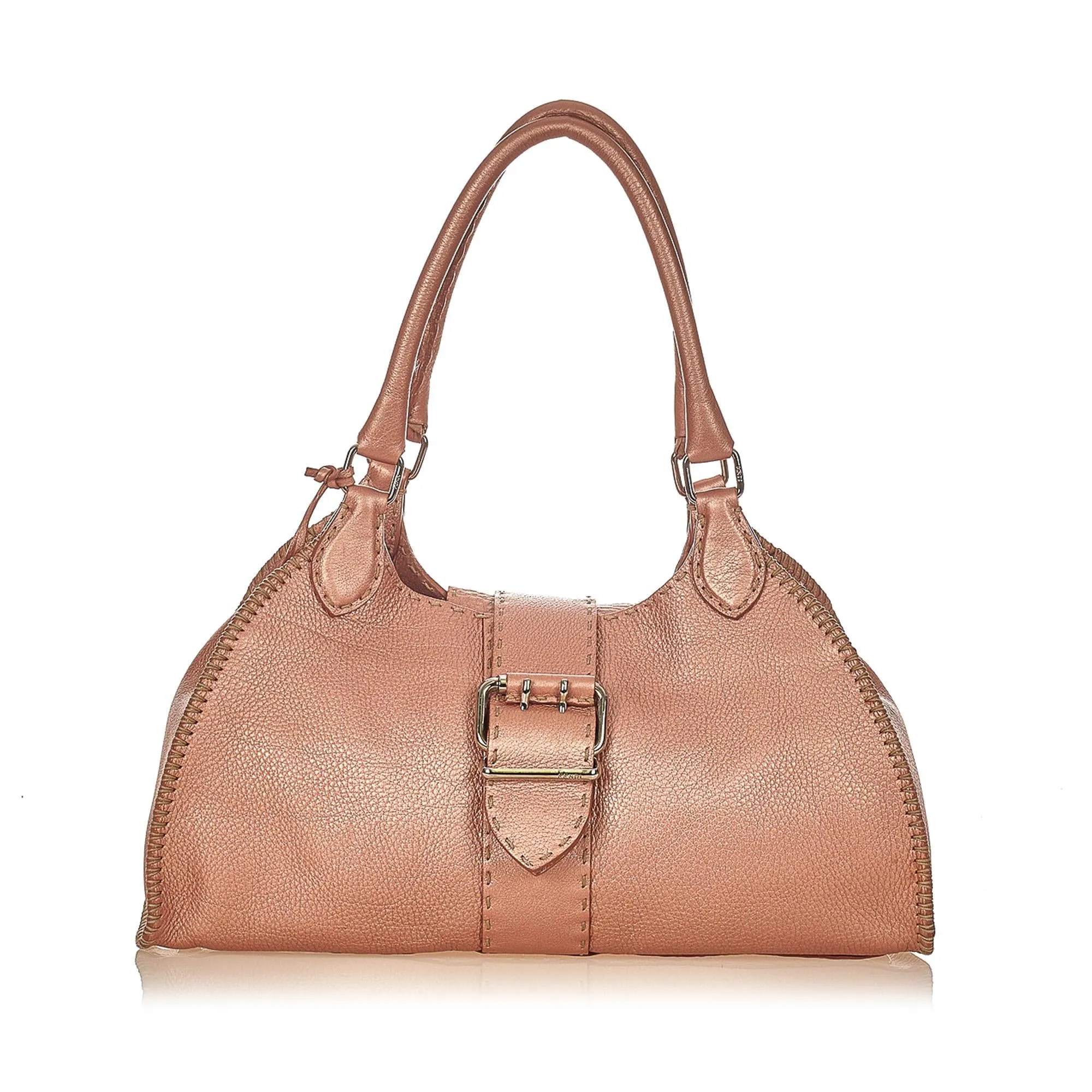 Fendi Selleria Sporty Leather Shoulder Bag (SHG-31796)