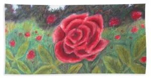 Field of Roses - Beach Towel