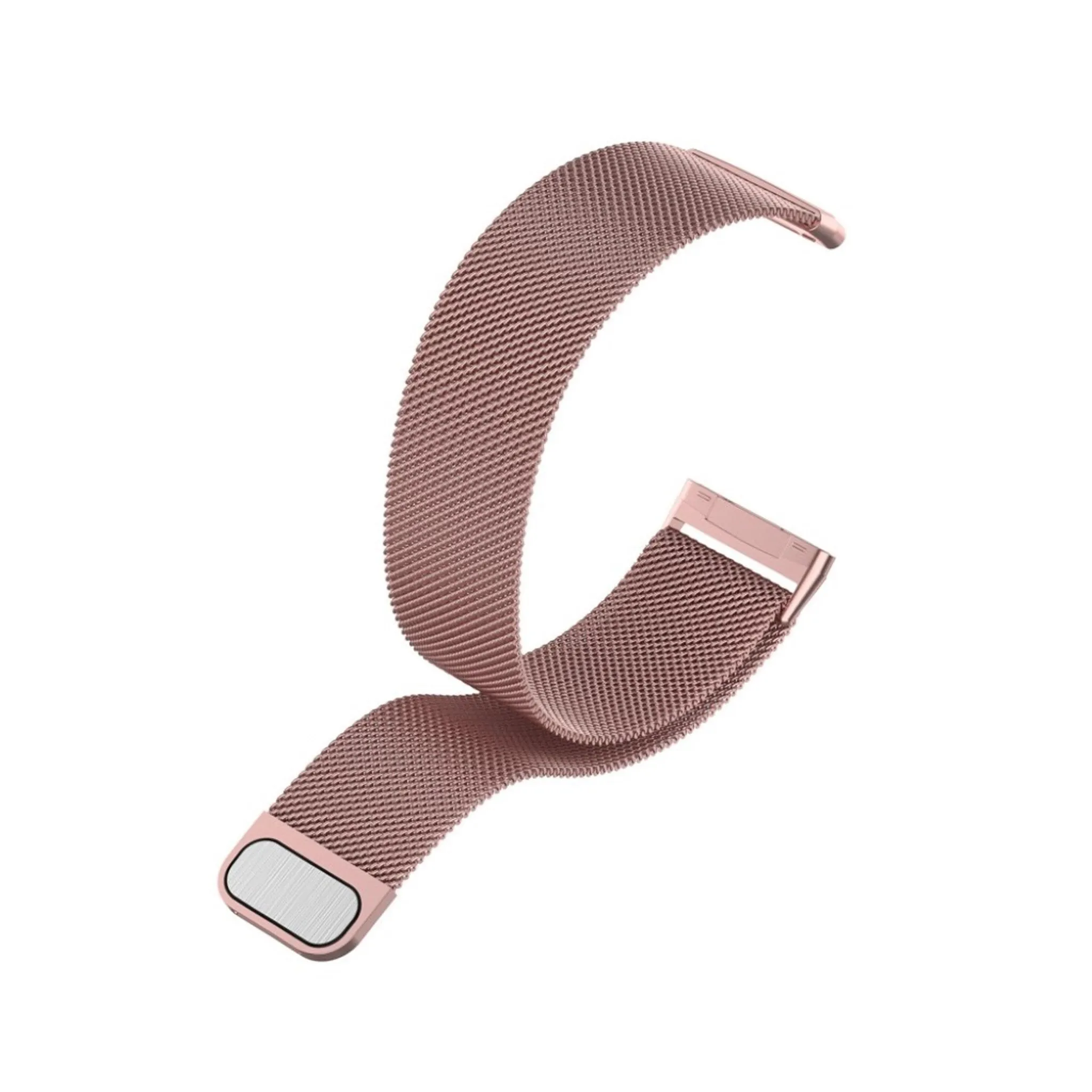 Fitbit Versa 3 stainless steel watch band - Pink / Size: L
