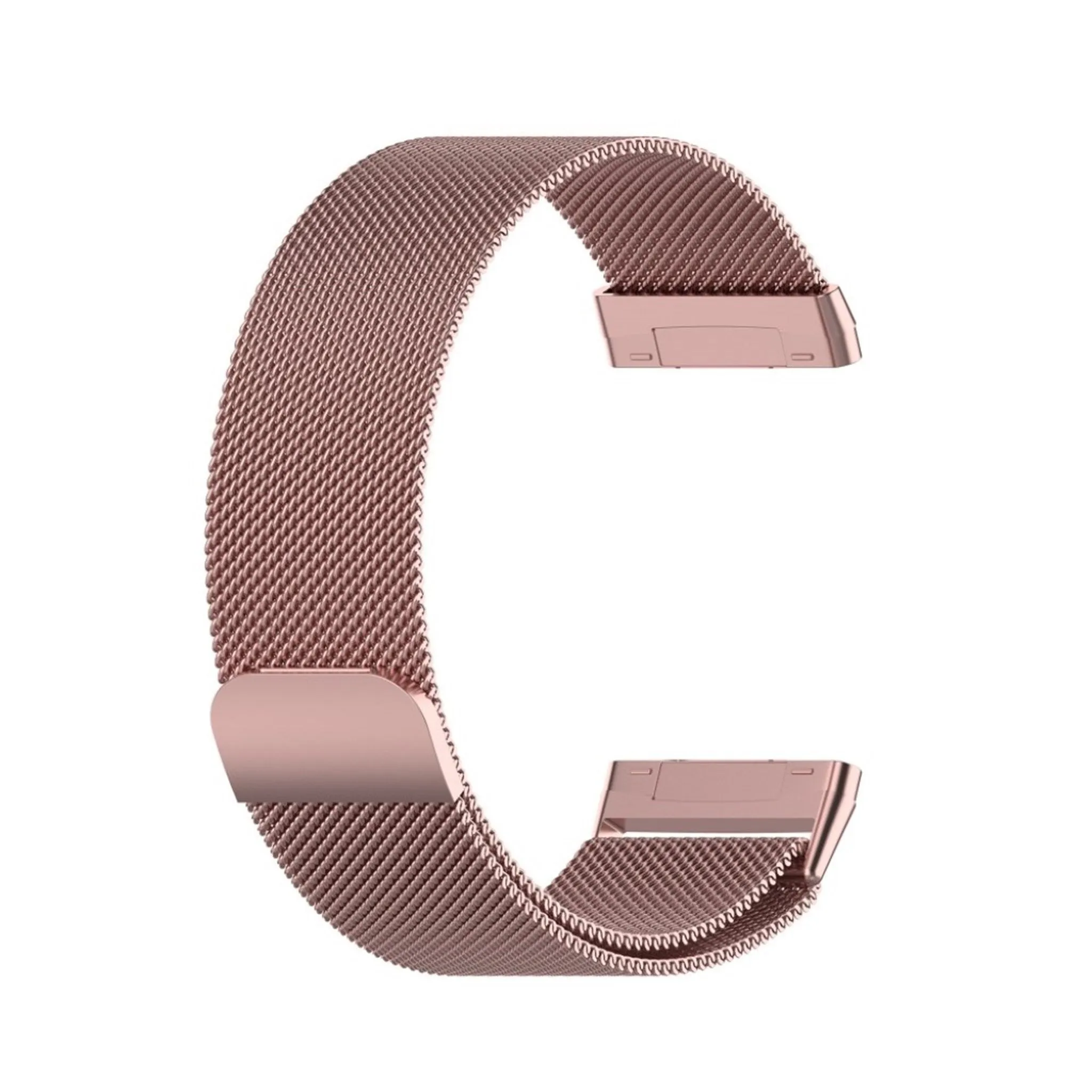 Fitbit Versa 3 stainless steel watch band - Pink / Size: L