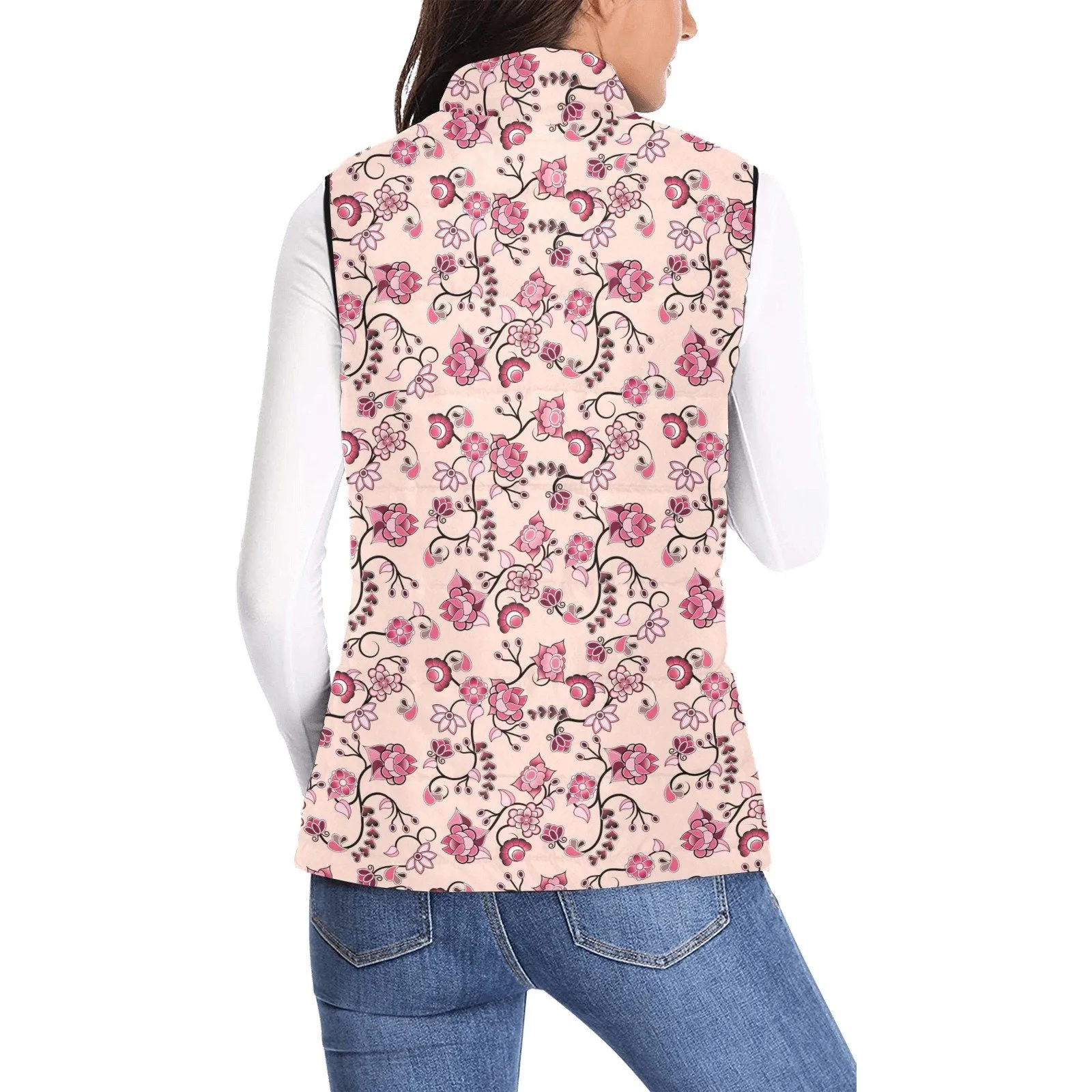 Floral Amour Women's Padded Vest Jacket