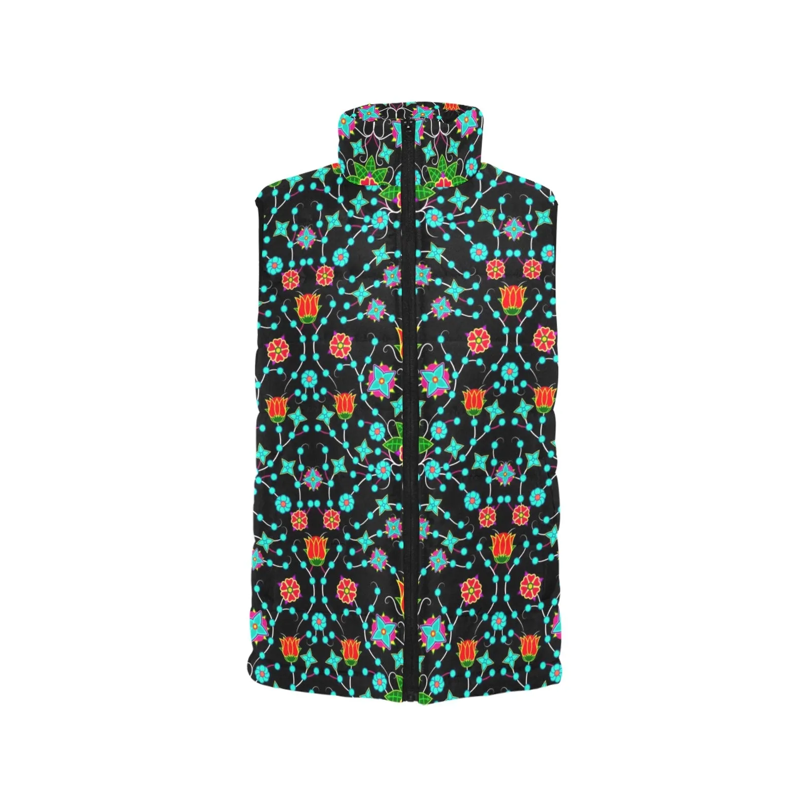 Floral Damask Upgrade Men's Padded Vest Jacket